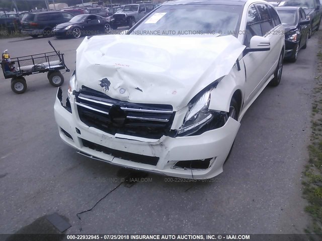 4JGCB5HE3CA144740 - 2012 MERCEDES-BENZ R 350 4MATIC WHITE photo 6