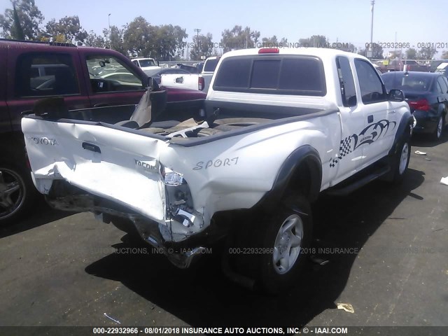 5TESM92N51Z864182 - 2001 TOYOTA TACOMA XTRACAB PRERUNNER 白色 照片 4