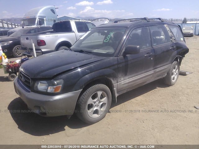 JF1SG65613H740950 - 2003 SUBARU FORESTER 2.5XS შავი ფოტო 2