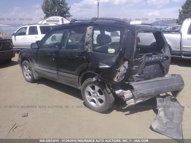 JF1SG65613H740950 - 2003 SUBARU FORESTER 2.5XS შავი ფოტო 3