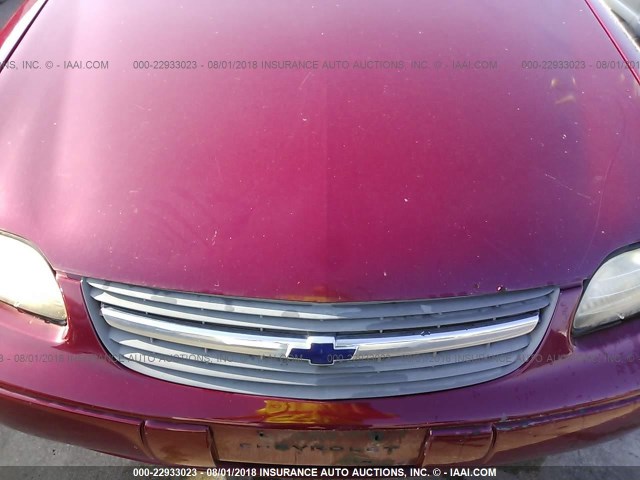 1G1ND52F05M223284 - 2005 CHEVROLET CLASSIC RED photo 6