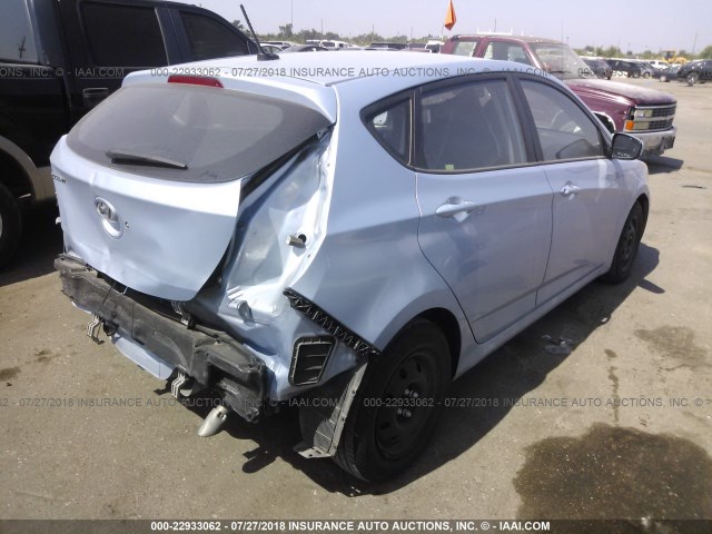 KMHCT5AE1DU101005 - 2013 HYUNDAI ACCENT GLS/GS BLUE photo 4