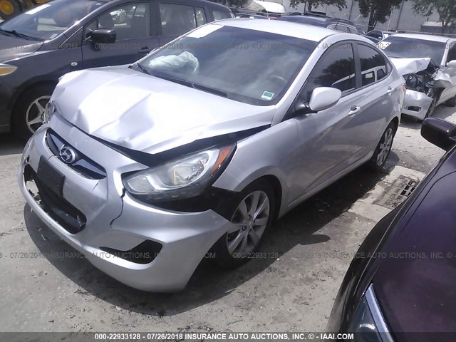 KMHCU4AE9CU107625 - 2012 HYUNDAI ACCENT GLS/GS/SE GRAY photo 2