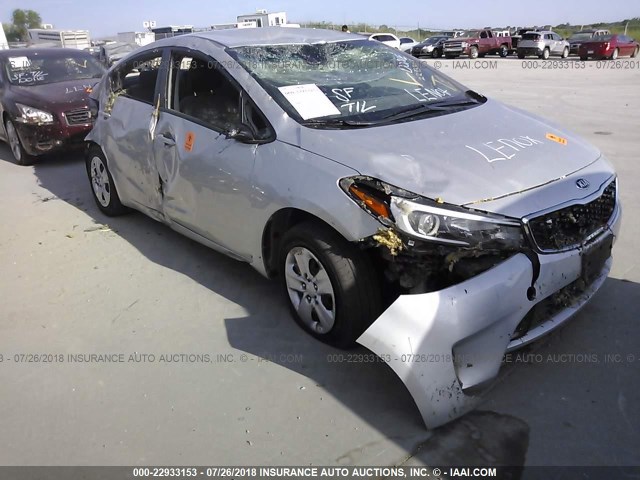 3KPFL4A75HE064123 - 2017 KIA FORTE LX/S SILVER photo 1