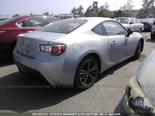 JF1ZNAA12D2730238 - 2013 TOYOTA SCION FR-S SILVER photo 4