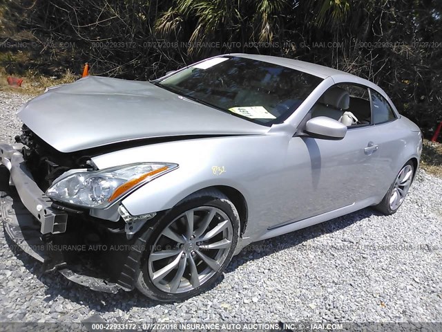 JNKCV66E99M721314 - 2009 INFINITI G37 SPORT SILVER photo 2