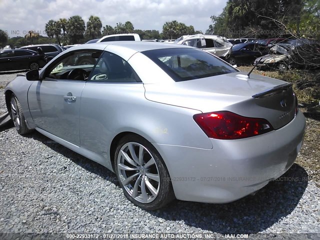 JNKCV66E99M721314 - 2009 INFINITI G37 SPORT SILVER photo 3