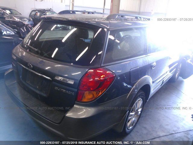 4S4BP62C556303452 - 2005 SUBARU LEGACY OUTBACK 2.5I LIMITED BLUE photo 4