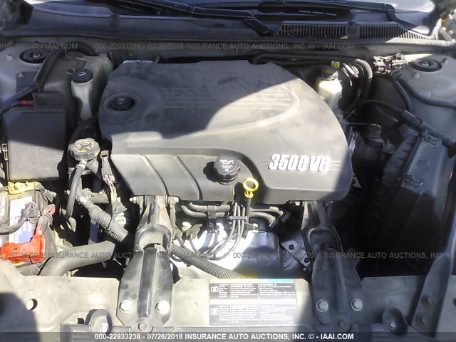 2G1WT58K269110186 - 2006 CHEVROLET IMPALA LT GRAY photo 10
