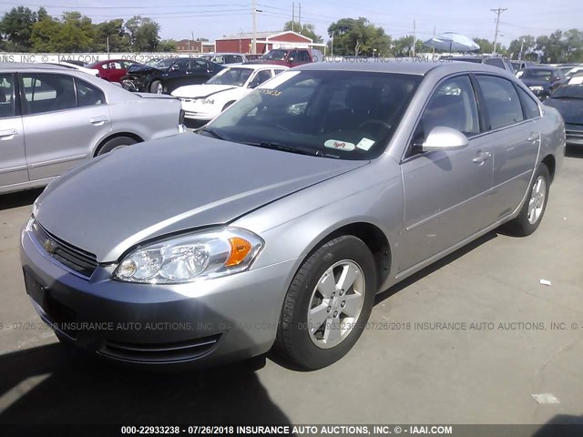 2G1WT58K269110186 - 2006 CHEVROLET IMPALA LT GRAY photo 2