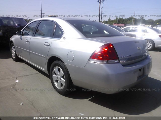 2G1WT58K269110186 - 2006 CHEVROLET IMPALA LT GRAY photo 3