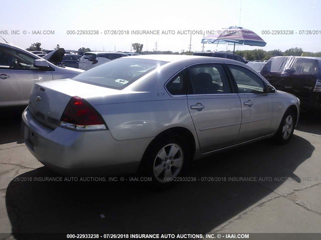 2G1WT58K269110186 - 2006 CHEVROLET IMPALA LT GRAY photo 4
