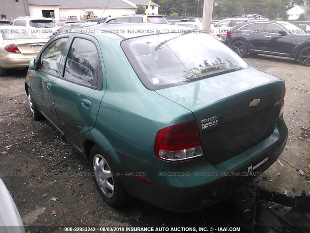 KL1TD52674B155159 - 2004 CHEVROLET AVEO GREEN photo 3