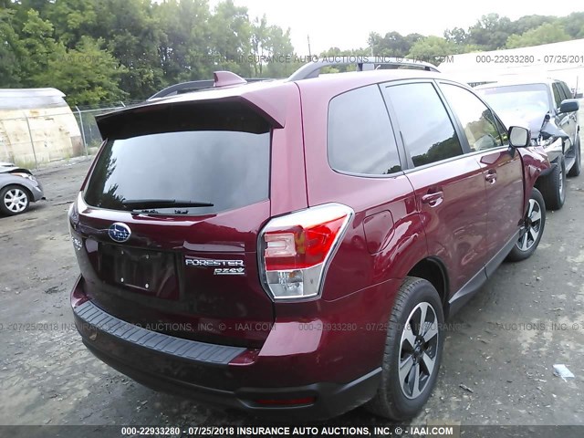 JF2SJAECXHH532501 - 2017 SUBARU FORESTER 2.5I PREMIUM RED photo 4