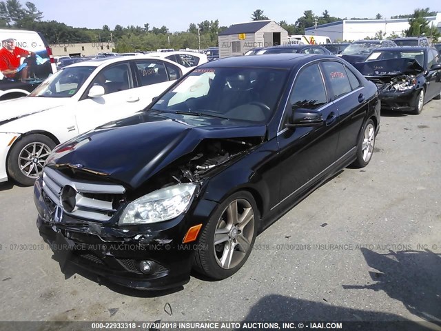 WDDGF8BB0AF444025 - 2010 MERCEDES-BENZ C 300 4MATIC BLACK photo 2