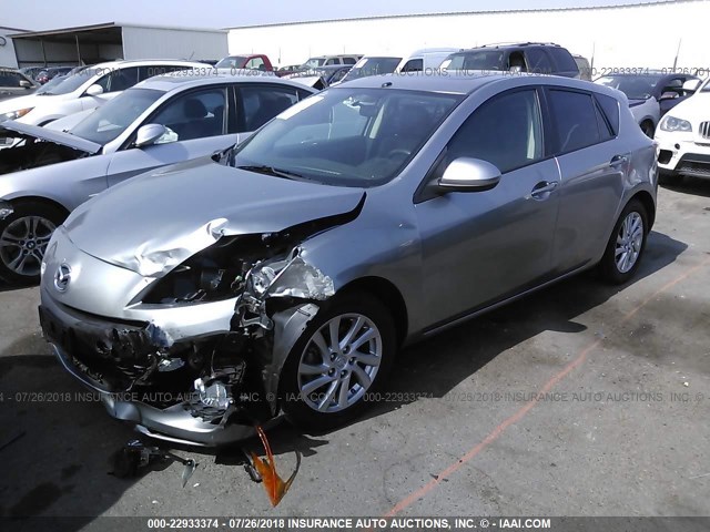 JM1BL1M80C1698727 - 2012 MAZDA 3 I SILVER photo 2