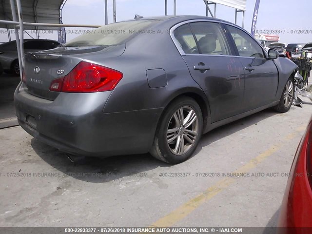 JN1CV6AP2CM628204 - 2012 INFINITI G37 SPORT GRAY photo 4