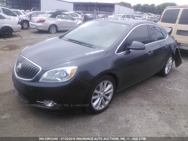 1G4PT5SV8D4144112 - 2013 BUICK VERANO PREMIUM GRAY photo 2