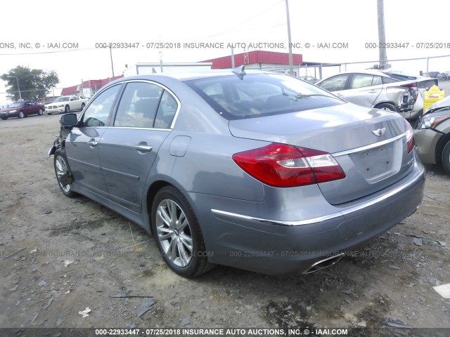 KMHGC4DD2EU264035 - 2014 HYUNDAI GENESIS 3.8L GRAY photo 3