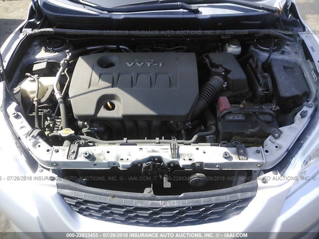 2T1KU40E79C015615 - 2009 TOYOTA COROLLA MATRIX  SILVER photo 10