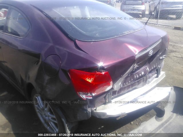 JTKDE177760141418 - 2006 TOYOTA SCION TC 勃艮第红 照片 6