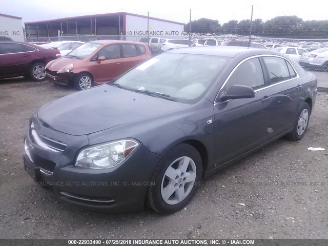 1G1ZG57B18F153690 - 2008 CHEVROLET MALIBU LS ნაცრისფერი ფოტო 2
