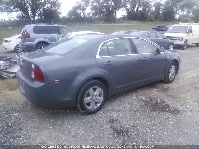 1G1ZG57B18F153690 - 2008 CHEVROLET MALIBU LS ნაცრისფერი ფოტო 4