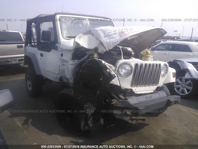 1J4FY19S8WP713607 - 1998 JEEP WRANGLER / TJ SPORT WHITE photo 1