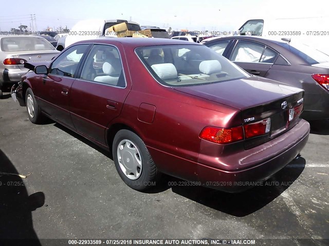 4T1BG22K4YU621935 - 2000 TOYOTA CAMRY CE/LE/XLE BURGUNDY photo 3