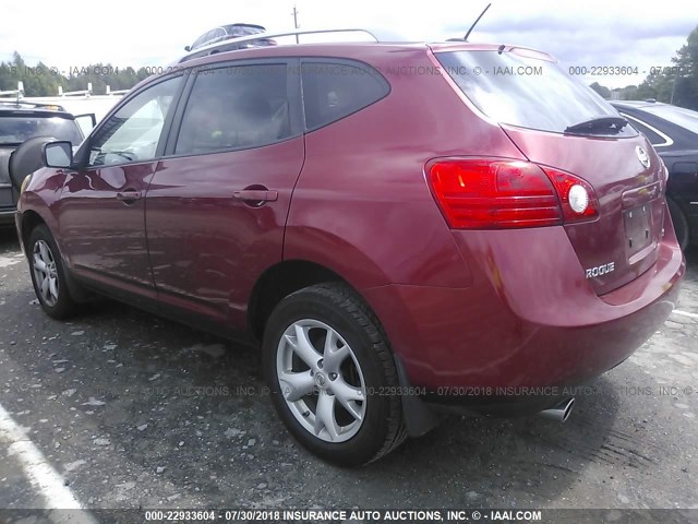 JN8AS58T48W024678 - 2008 NISSAN ROGUE S/SL RED photo 3