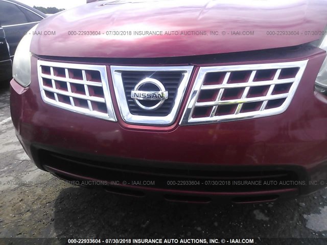 JN8AS58T48W024678 - 2008 NISSAN ROGUE S/SL RED photo 6