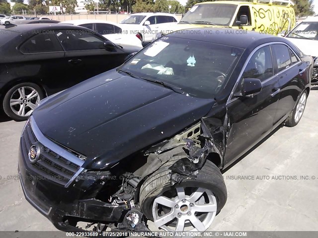 1G6AA5RA4D0152513 - 2013 CADILLAC ATS BLACK photo 2