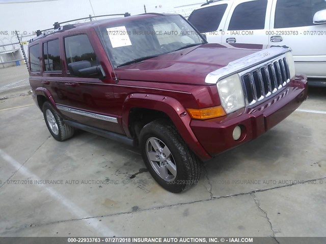 1J8HG58N76C253134 - 2006 JEEP COMMANDER LIMITED RED photo 1