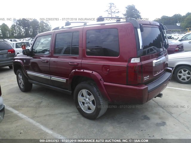 1J8HG58N76C253134 - 2006 JEEP COMMANDER LIMITED RED photo 3