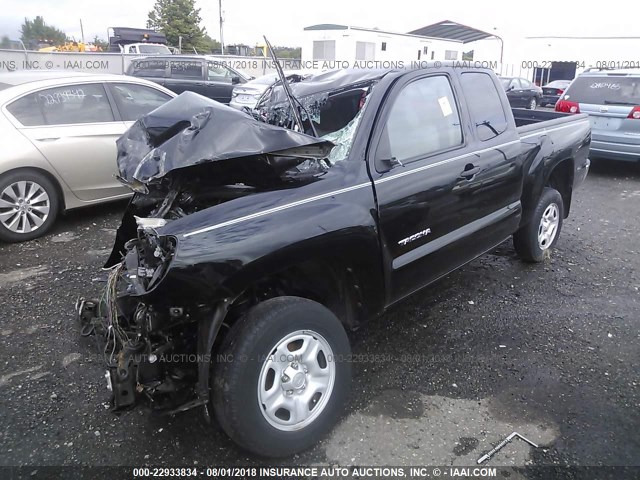 5TFTX4CN1CX019689 - 2012 TOYOTA TACOMA ACCESS CAB BLACK photo 2