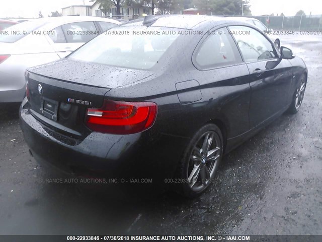 WBA1J7C54EVW84463 - 2014 BMW M235I BLACK photo 4