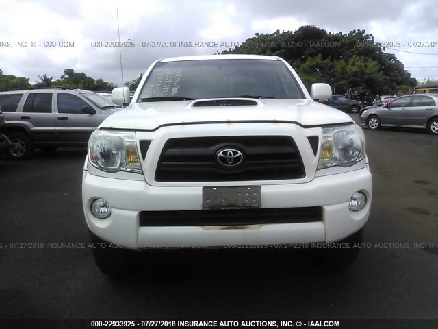 5TEMU52N88Z565104 - 2008 TOYOTA TACOMA DOUBLE CAB LONG BED WHITE photo 6