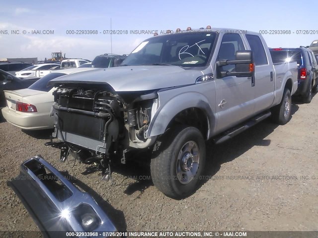 1FT7W2BT0FED41927 - 2015 FORD F250 SUPER DUTY SILVER photo 2