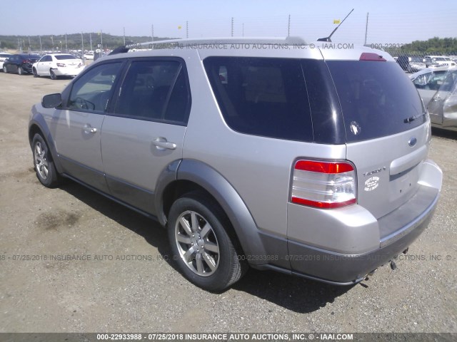 1FMDK02W98GA39827 - 2008 FORD TAURUS X SEL SILVER photo 3