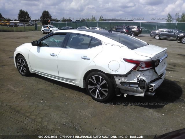 1N4AA6AP1GC375751 - 2016 NISSAN MAXIMA 3.5S/SV/SL/SR/PLAT WHITE photo 3