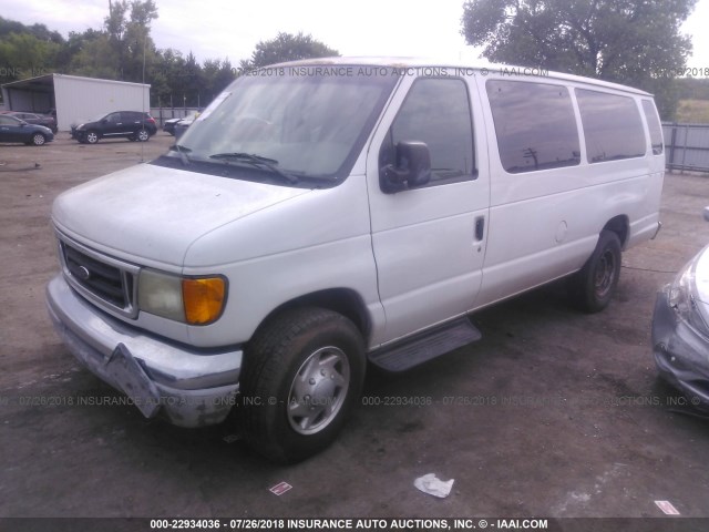 1FBSS31LX3HA59189 - 2003 FORD ECONOLINE E350 SUPER DUTY WAGON WHITE photo 2