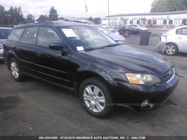 4S4BP61C657366295 - 2005 SUBARU LEGACY OUTBACK 2.5I BLACK photo 1