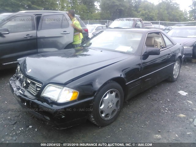 WDBFA67E1SF123915 - 1995 MERCEDES-BENZ SL 500 BLACK photo 2