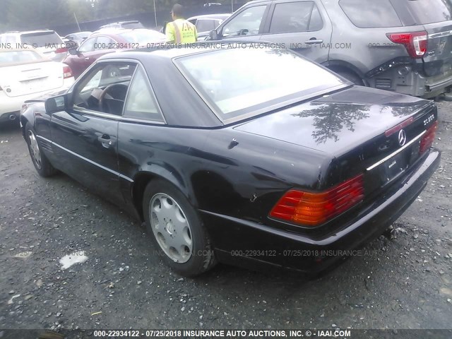 WDBFA67E1SF123915 - 1995 MERCEDES-BENZ SL 500 BLACK photo 3