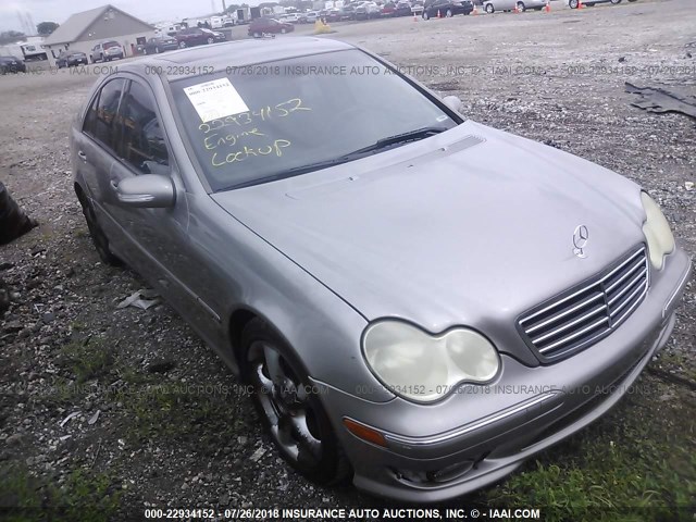 WDBRF40J55A674991 - 2005 MERCEDES-BENZ C 230K SPORT SEDAN SILVER photo 1