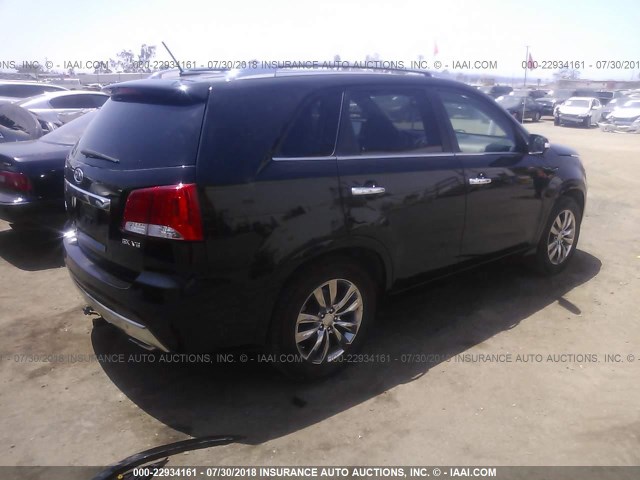 5XYKW4A20BG131571 - 2011 KIA SORENTO SX BLACK photo 4