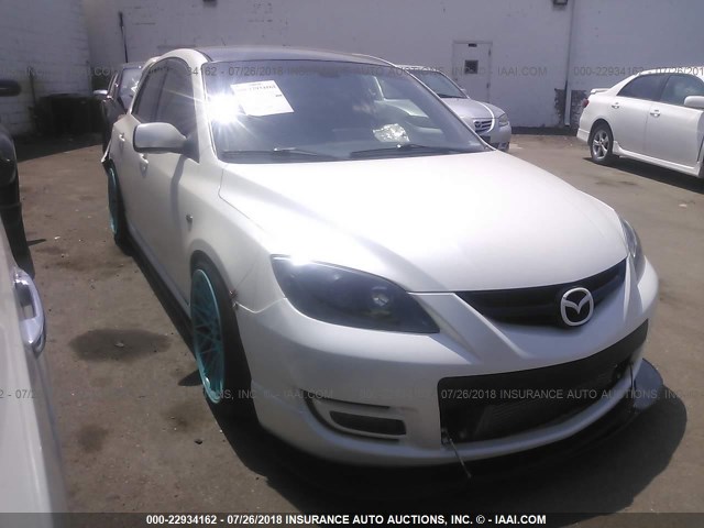 JM1BK34L881169259 - 2008 MAZDA SPEED 3 WHITE photo 1