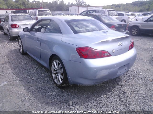 JN1CV6FE7BM954425 - 2011 INFINITI G37 SPORT BLUE photo 3