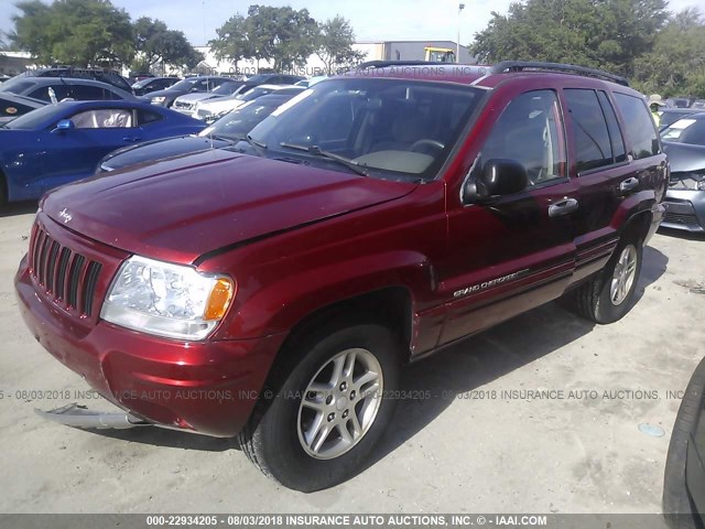 1J4GW48S34C200959 - 2004 JEEP GRAND CHEROKEE LAREDO/COLUMBIA/FREEDOM 红色 照片 2