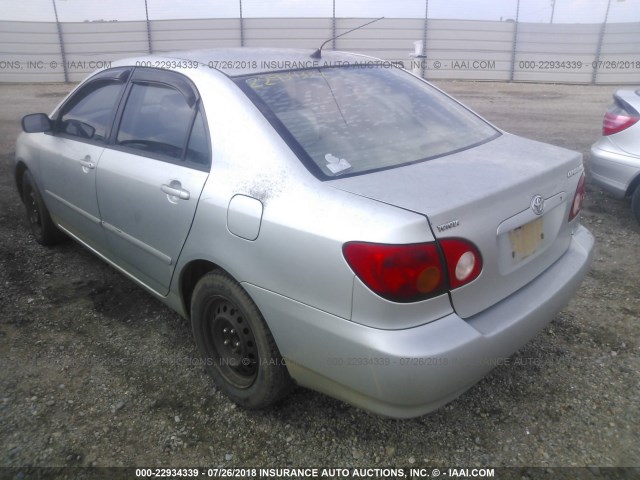 JTDBR32E432003761 - 2003 TOYOTA COROLLA CE/LE SILVER photo 3